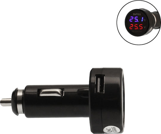 Car Voltmeter and Thermometer Digital Instrument 40mm