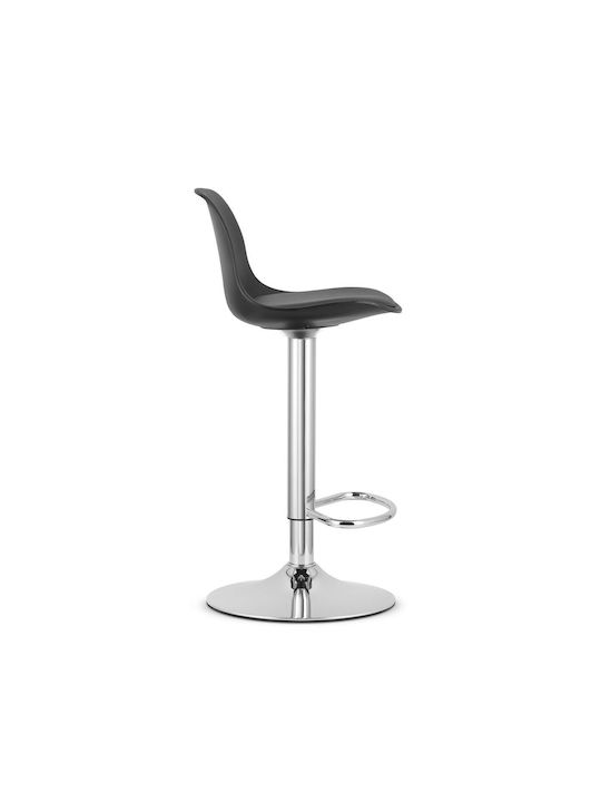 Scaune Bar cu Spătar & Înălțime Reglabilă Black And Silver 38x40x81-102buc