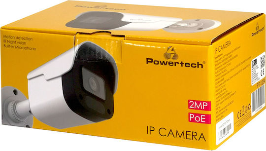 Powertech PT-1234 IP Surveillance Camera Full HD 1080p Waterproof with Microphone and Lens 3.6mm