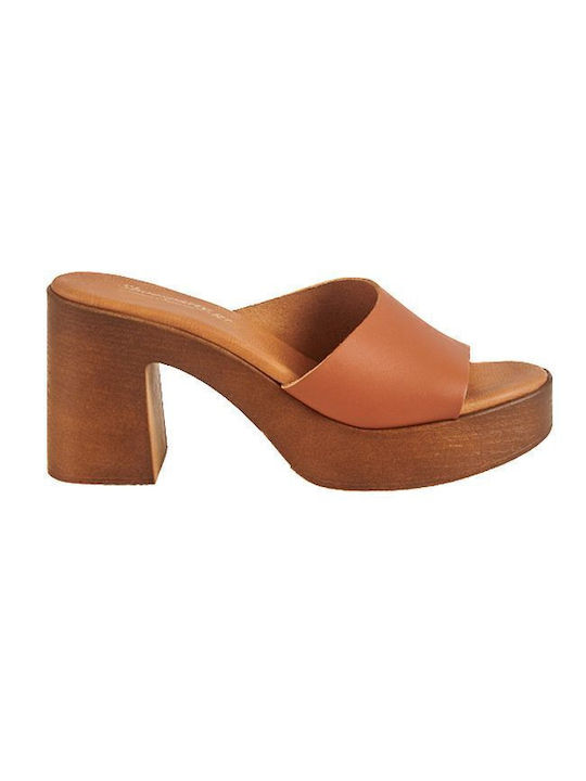 Elenross Women's Platform Wedge Sandals Brown