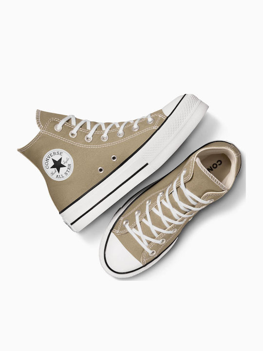 Chuck Taylor All Star Lift Women's Flatforms Boots Mossy Sloth White Black