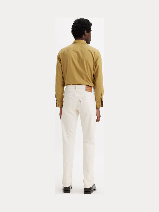 502 Men's Jeans Pants with Regular Tapered Fit Off-White