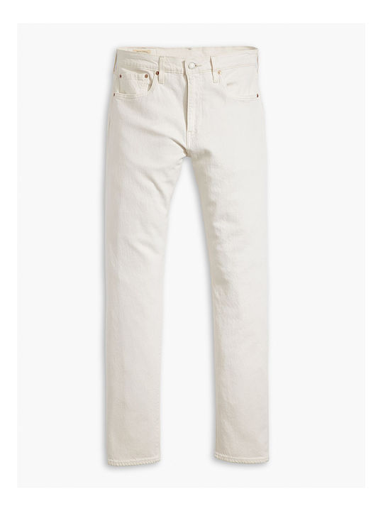 502 Men's Jeans Pants with Regular Tapered Fit Off-White