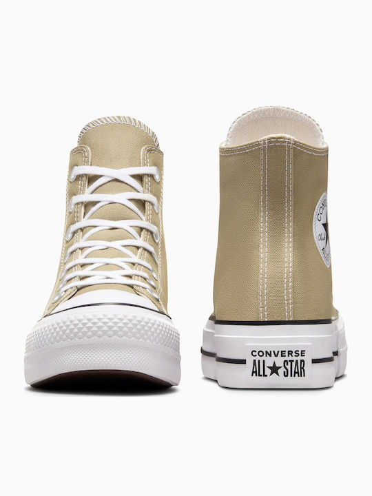 Chuck Taylor All Star Lift Women's Flatforms Boots Mossy Sloth White Black
