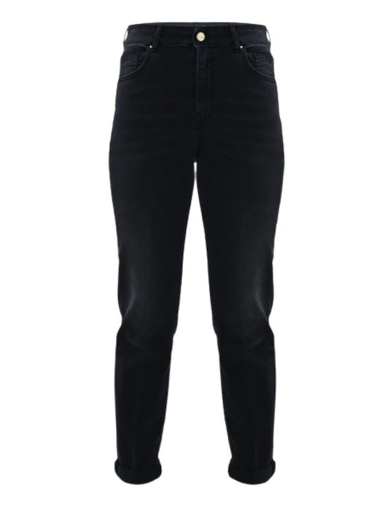 kocca Women's Jean Trousers in Straight Line Medium Black