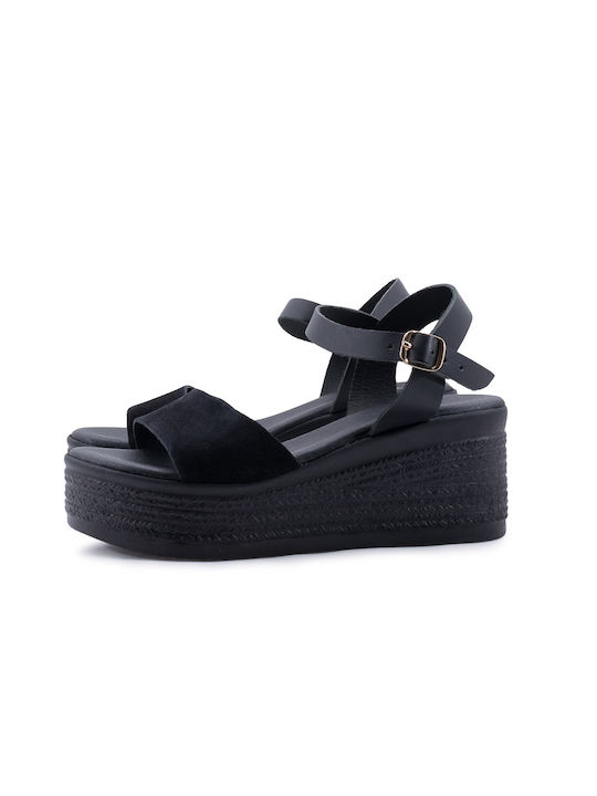 Love4shoes Women's Platform Shoes Black