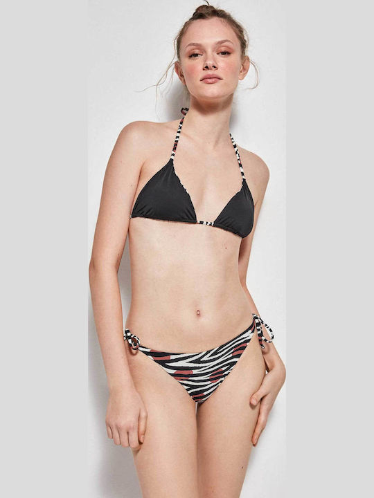 Gisela 2/30133t Bikini Top Reversible Triangle Swimsuit Black
