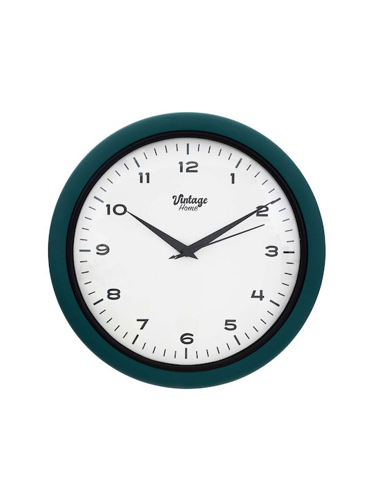 Spitishop Antique Wall Clock Plastic Petrol Blue Ø28cm