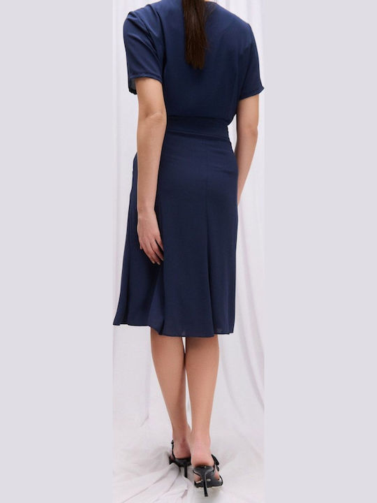 Midi Skirt Cloche Blue