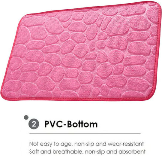 Αντιολισθητικό Πατάκι Μπάνιου Pink 60x40εκ.