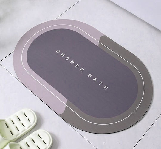 Неслизащо Бански килим Овални ZE1AG93QWS46B Grey, Purple 60x40бр