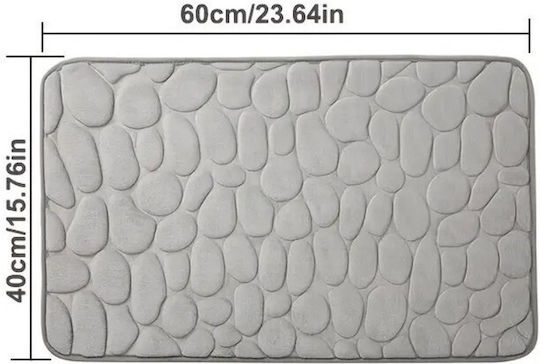 Antiderapant Covoraș de Baie Gri 60x40buc