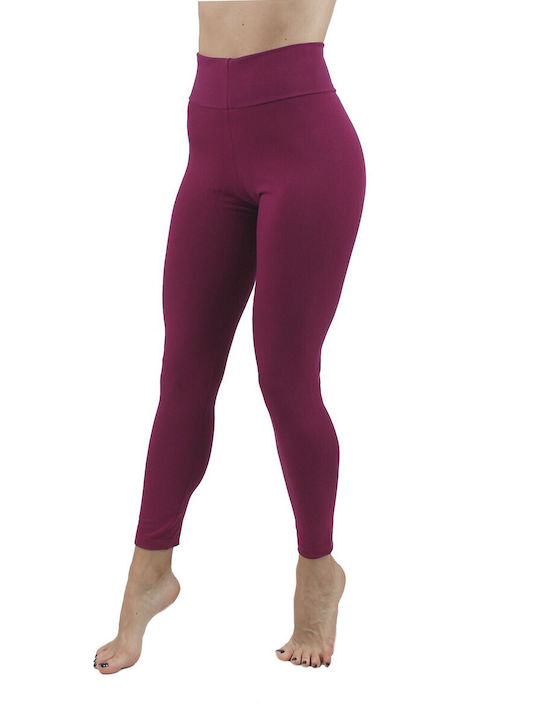 H&S Women's Training Legging High Waisted & Push Up Bordeaux