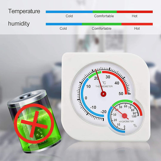 Analog Thermometer & Hygrometer for Indoor Use