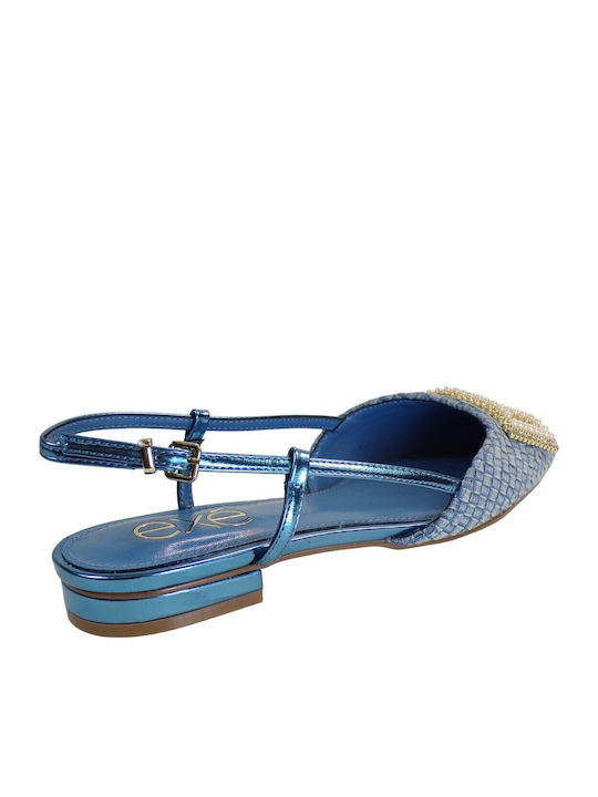 Kendal 266 Γυναικείες Μπαλαρίνες Slingback σε Μπλε Χρώμα