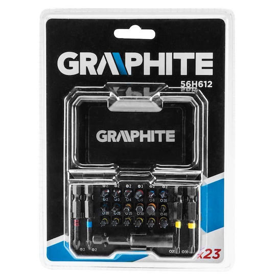 Graphite Set 23 Biți Șurubelniță Cruce / Steaua