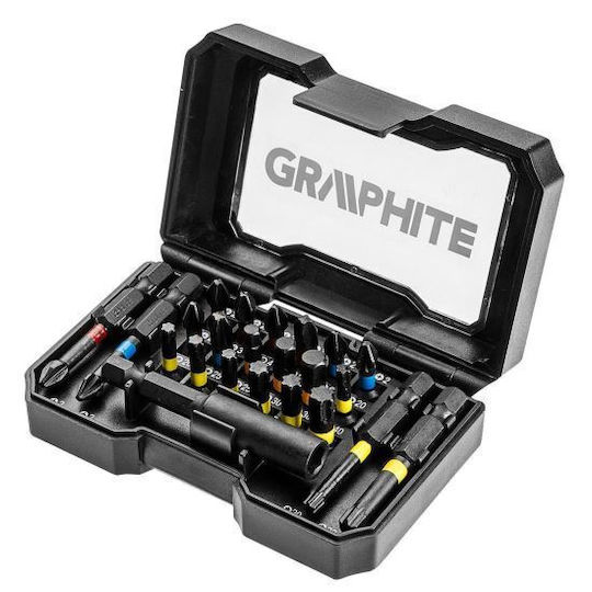 Graphite Set 23 Biți Șurubelniță Cruce / Steaua