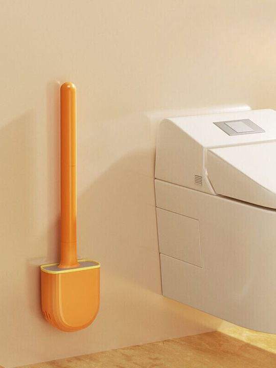 Kunststoff Badezimmer Toilettenbürste Orange