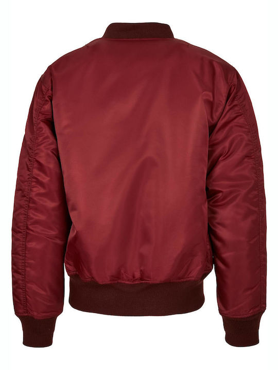 Bybrandit Herren Jacke Lässig Burgundy