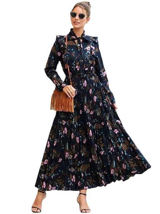 Women's Maxi Spanish Blue Floral Dress 4920600333322 M