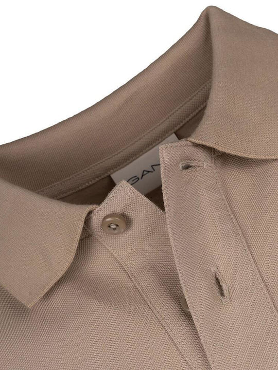 Gant Bluza Bărbătească cu Mânecă Scurtă Polo beige