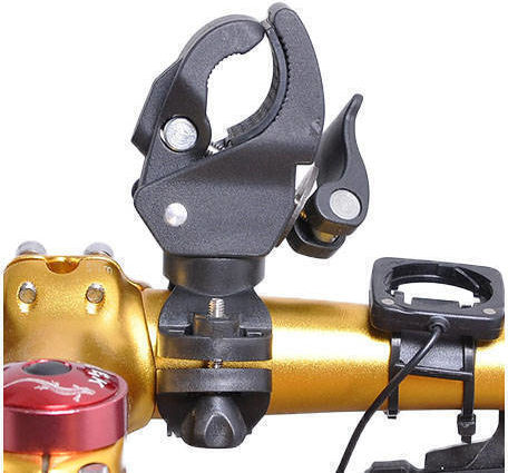 Ajustable Bike Mount Zola Clips D16-46mm Flashlight 20-35mm Frame Black
