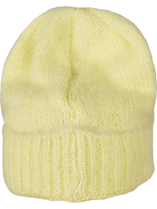 Beanie Unisex Căciulă cu Tricotaj Rib în culoarea Galben
