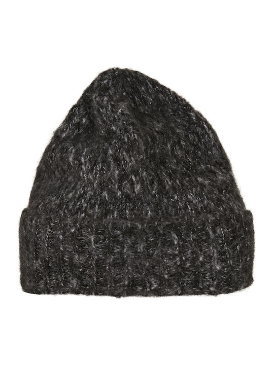 Beanie Unisex Beanie with Rib Knit in Gray color
