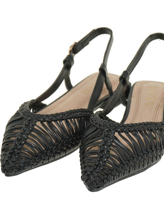 Synthetic Leather Ballerinas Black
