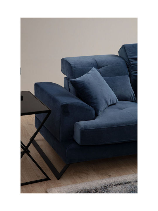 Two-Seater Couch Dark Blue 190x97x92cm