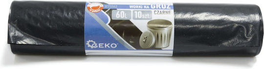 Geko Trash Bags for Rubble Capacity 60lt 60x80cm 10pcs Black