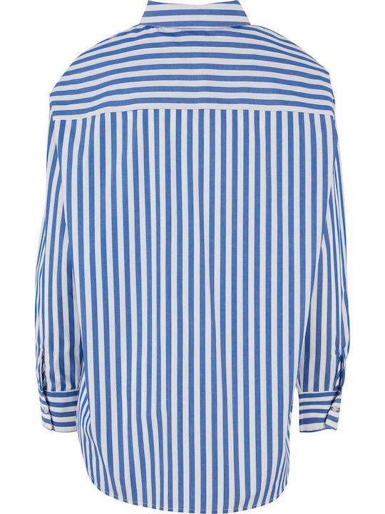 Women's Striped Long Sleeve Shirt White/blue