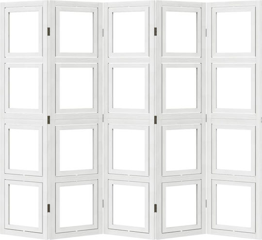 vidaXL Διακοσμητικό Παραβάν Ξύλινο με 5 Φύλλα 175x160cm