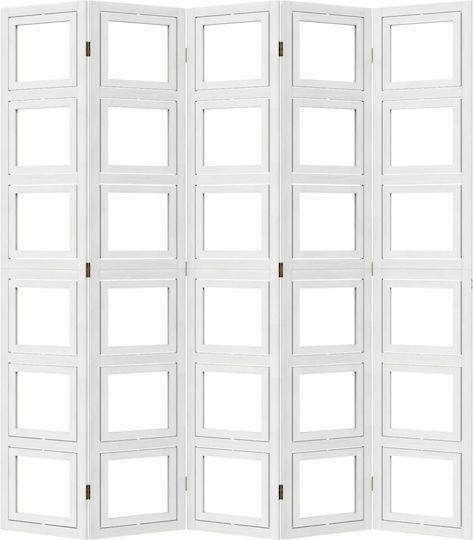vidaXL Διακοσμητικό Παραβάν Ξύλινο με 5 Φύλλα 175x200cm