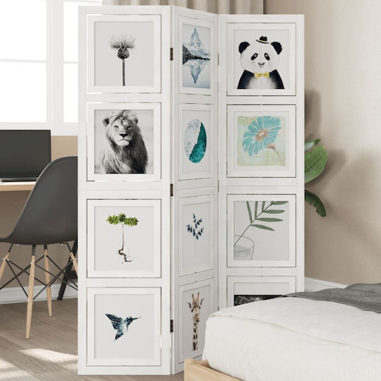 vidaXL Decorative Room Divider Wooden with 3 Panels 105x160cm