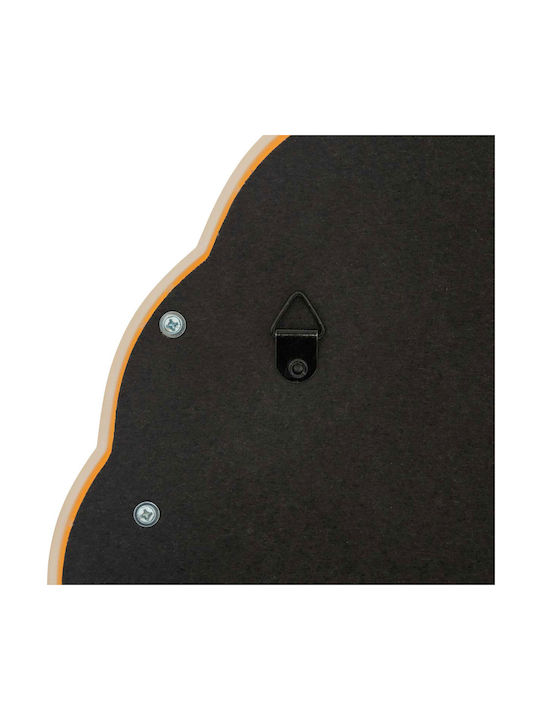 Decorativ Oglindă de Perete Ovală cu Bej Ramă din Plastic 38x28cm 1buc