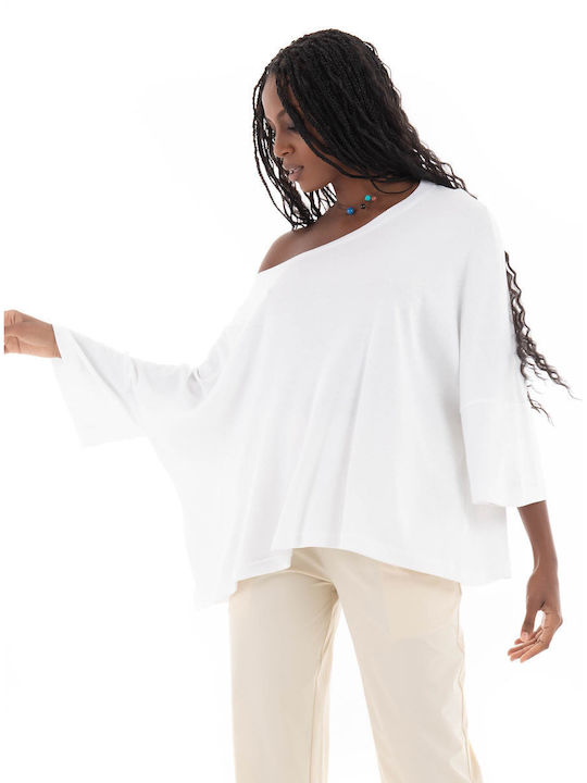 Four Minds Women's Blouse Long Sleeve White