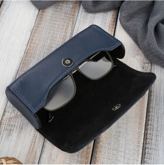Paolo Peruzzi Eyeglass Case in Blue color T-83-DB 1pcs