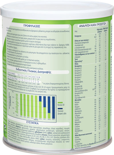 Novalac Γάλα σε Σκόνη AD Χωρίς Λακτόζη για 0+ Μηνών 600gr