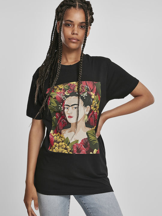 Merchcode Frida Kahlo Portrait T-shirt Frida Kahlo Schwarz Baumwolle