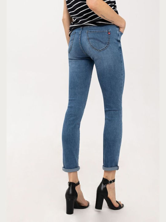 Volcano Women's Jean Trousers in Slim Fit Light Blue