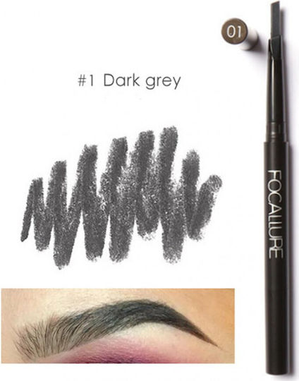 Creion de sprâncene Focallure Auto Brows Pen 01 Gri Închis