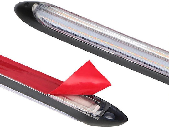 Ορθογώνιο Φως Ημέρας Αυτοκινήτου LED Ford Flex Volkswagen Up 23cm με Λευκό Φωτισμό 1τμχ