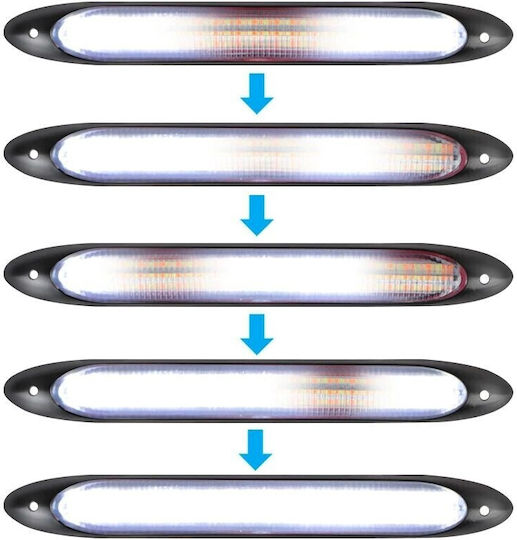 Rectangular Lămpi de funcționare pe timp de zi Auto LED Ford Flexibil Volkswagen Sus 35cm cu Alb Iluminare 1buc
