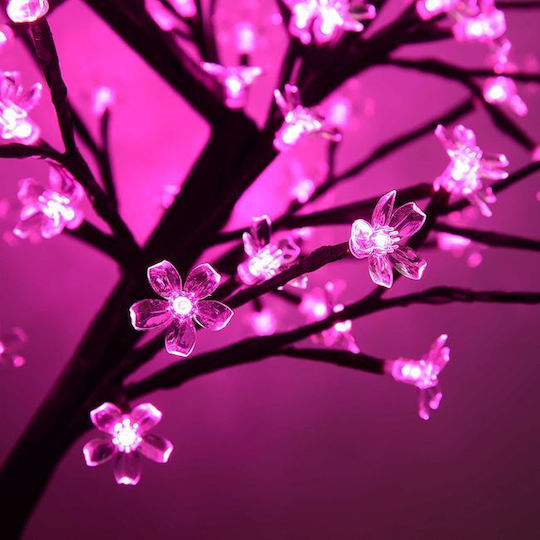 Christmas Decorative Illuminated Cherry Tree Natural Appearance 14cm Electric (Μiscellaneous Colors)