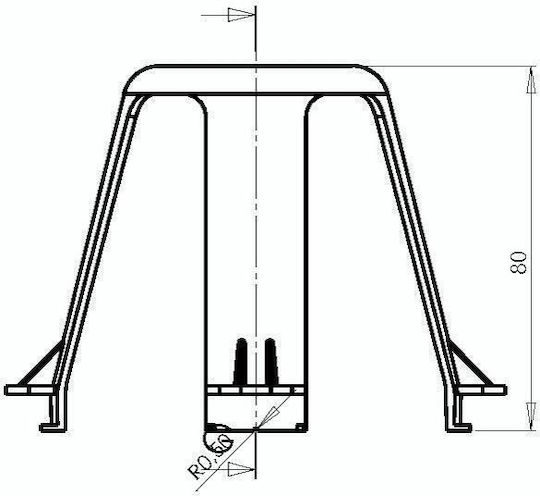 Lamp Holder 60-82mm Bulb Protection Halogen Led D60