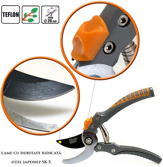 Richmann Foarfecă de tăiere tip Clichet Lungime 20cm cu Diametru Maxim de Tăiere 20mm