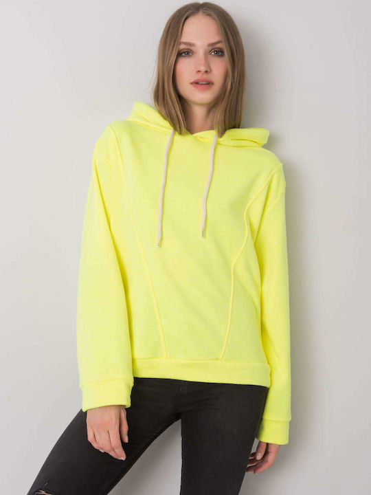 Ex Moda Women's Hooded Sweatshirt Fluo Yellow