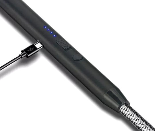 Brichetă Electric cu Flacără de Tip Plasma în culoarea Negru