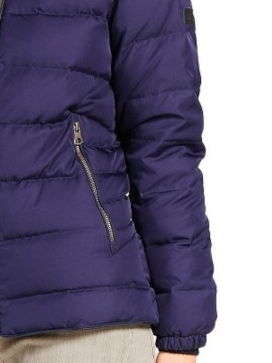 Aigle Scurt Jachetă de femei Puffer Impermeabil pentru iarnă Blue